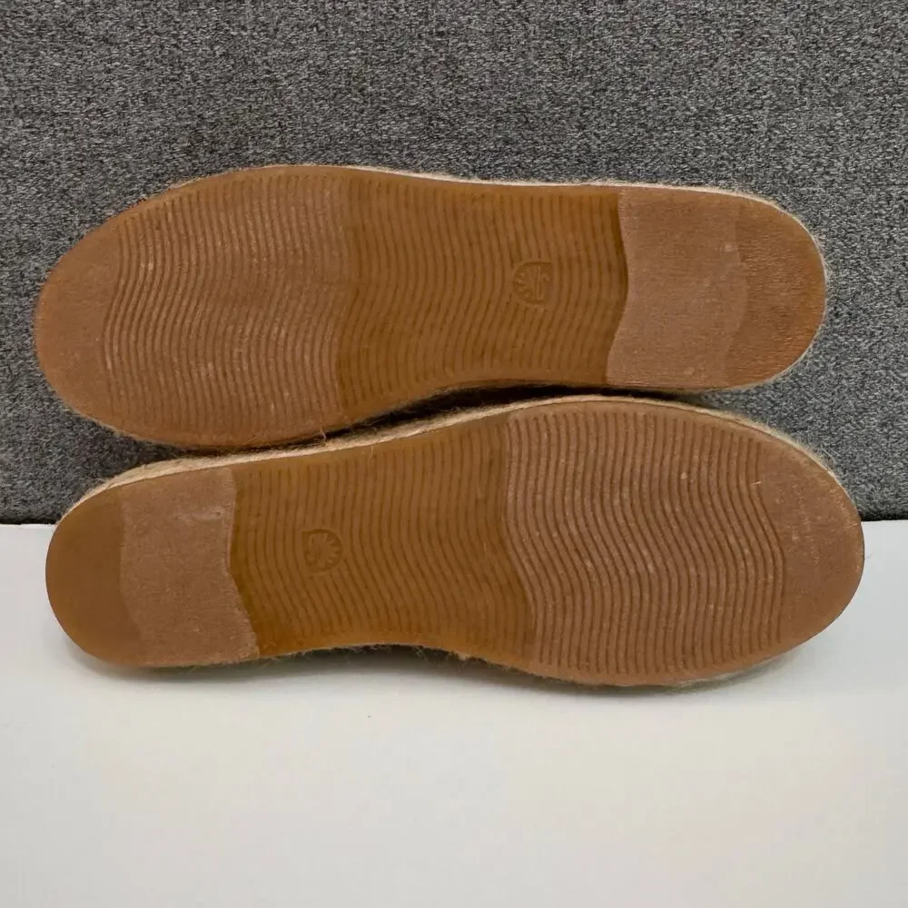 Soludos Shoes Womens US7 Blue Lemons Smocking Slipper Espadrille Loafer Beach